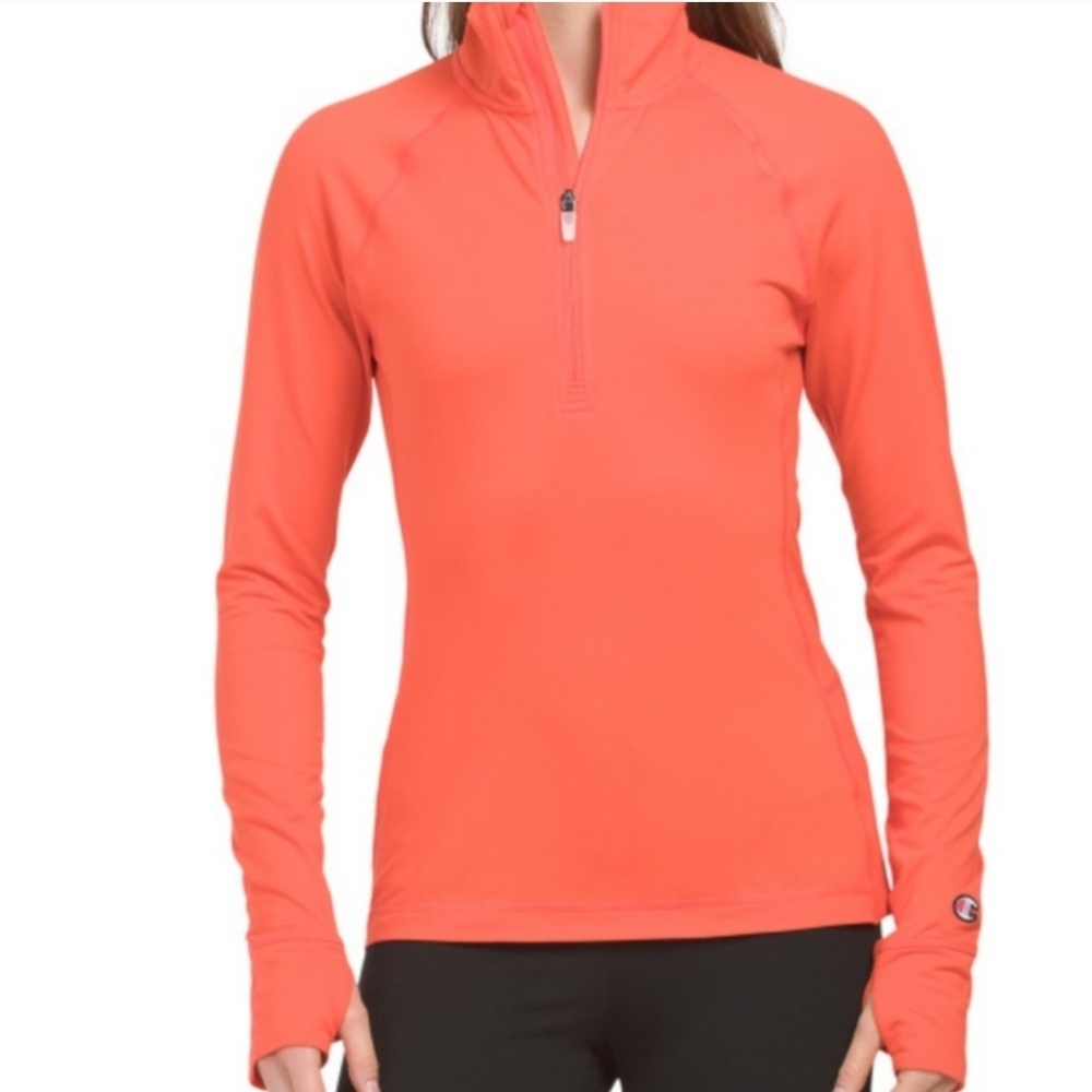 Champion Absolute Half Zip Moisture Wicking Long Sleeve Athletic Wear Nwt